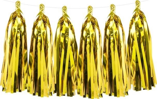 Изображение Party Deco Girlanda frdzle DIY, zota, 1,5 m. uniwersalny