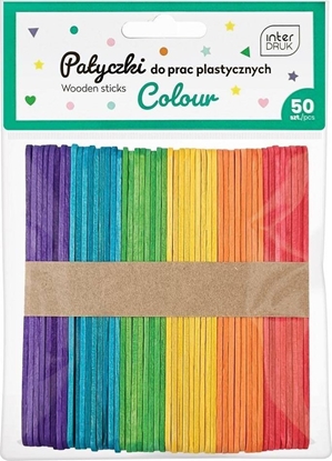 Attēls no Patyczki do prac plastycznych kolor 113mm 50 sztuk
