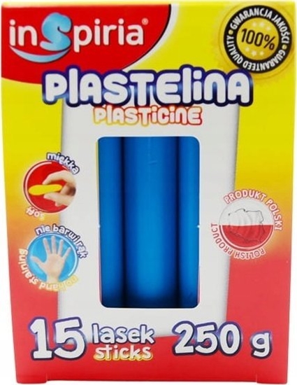 Изображение Plastelina niebieska 15 lasek 250g