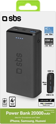 Attēls no Powerbank SBS Mobile TTBB20000FASTK 20000mAh Czarny
