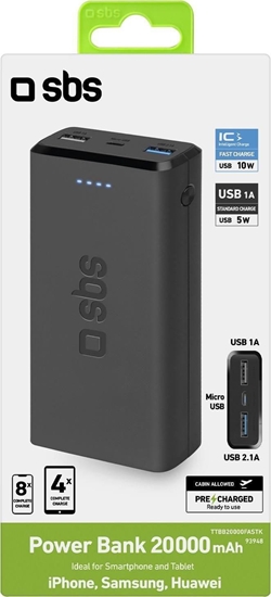 Picture of Powerbank SBS Mobile TTBB20000FASTK 20000mAh Czarny
