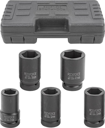 Picture of Rockforce Zestaw nasadek udarowych gbokich 1" 5el. (6-ktnych) (27-41mm)