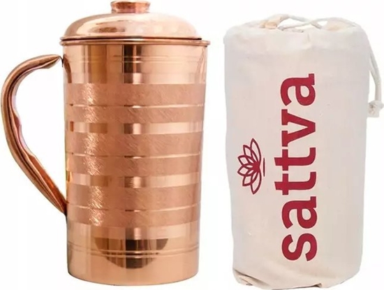 Изображение Sattva SATTVA Dzbanek miedziany w prki Stripe Jug 1250ml
