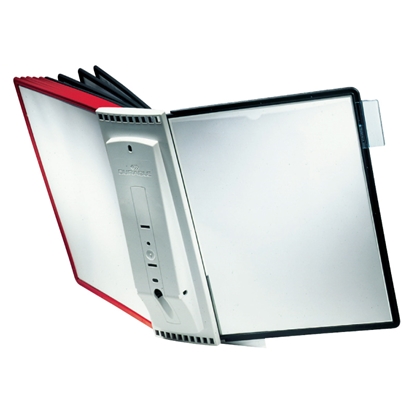 Picture of Sienas displejs DURABLE Sherpa Wall, 5 sarkanas un 5 melnas displeja kabatas