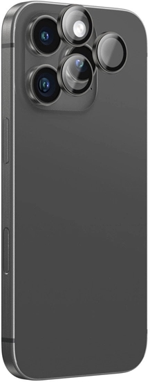 Изображение Szko hartowane AMAZINGTHING AR Aluminium 3 Lens Glass z ramk na soczewki aparatu do iPhone 16 Pro / 16 Pro Max - czarne