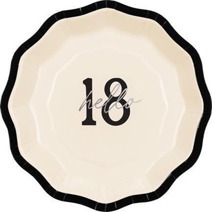 Picture of Talerzyki papierowe Hello 18 18cm 6szt