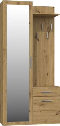 Изображение Topeshop GARDEROBA DUO SZAFA LUSTRO WIESZAK DB ARTISAN