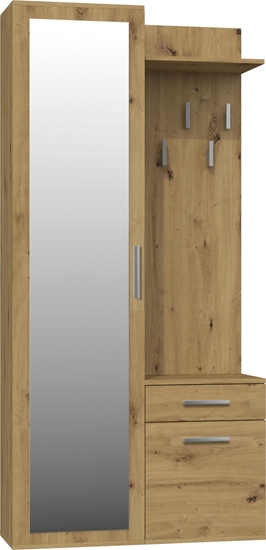 Изображение Topeshop GARDEROBA DUO SZAFA LUSTRO WIESZAK DB ARTISAN