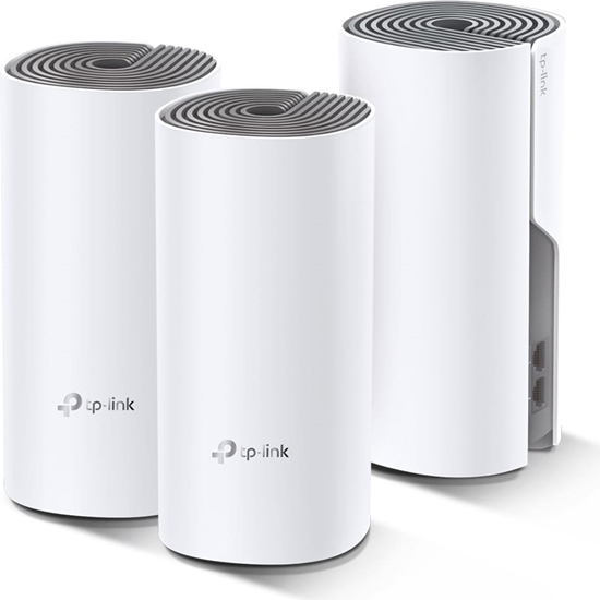 Изображение Tp-Link Deco E4 (3-pack) Divkāršā frekvenču josla (2.4 GHz / 5 GHz) Wi-Fi 5 (802.11ac) Balts, Pelēks 2 Iekšējs
