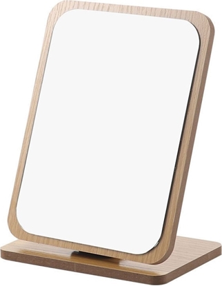 Attēls no Upominkarnia Lusterko kosmetyczne stojce drewniane prostoktne L8BR