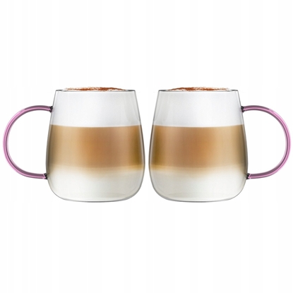 Picture of Vialli Design - Bolla zestaw dwóch szklanek z róowym uchem 400ml