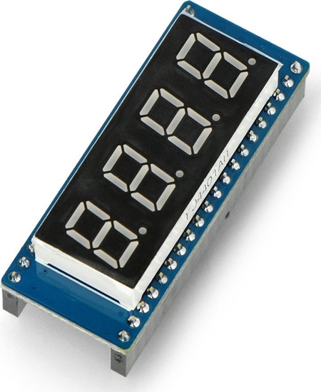 Изображение Waveshare Wywietlacz 8-segmentowy x4 - czerwony - SPI - do Raspberry Pi Pico - Waveshare 19806}