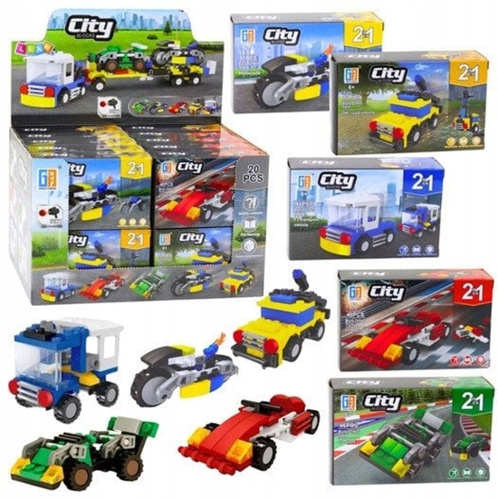 Picture of Zestaw Kreatywny Klocki Konstrukcyjne Pojazdy Miejskie 2w1