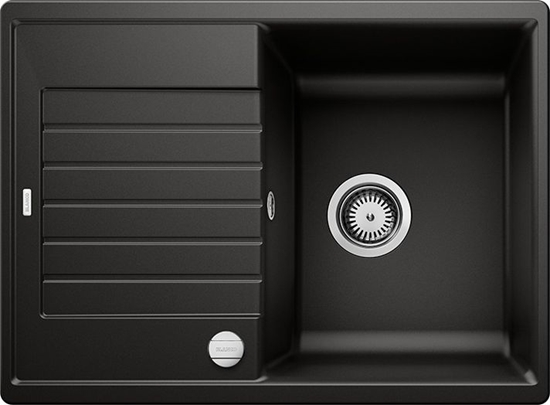 Изображение Zlewozmywak Blanco BLANCO ZIA 45 S Compact Silgranit PuraDur Czarny odwracalny, korek auto.