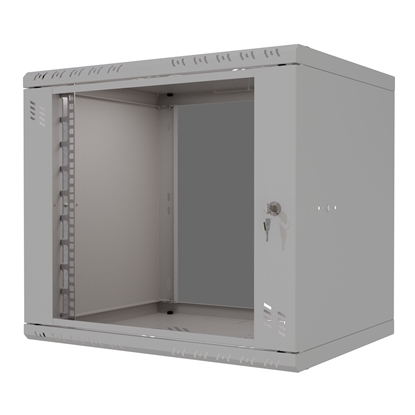 Picture of Rack Cabinet 19" 9U 450mm Glass Door Grey