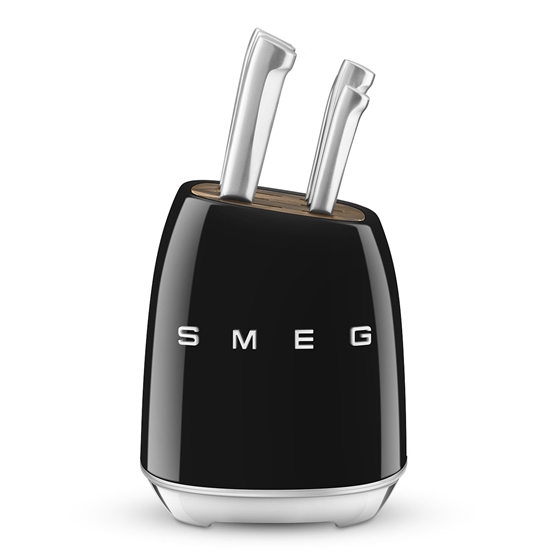 Picture of SMEG KNIFE BLOCK 50's STYLE BLACK KBSF02BL