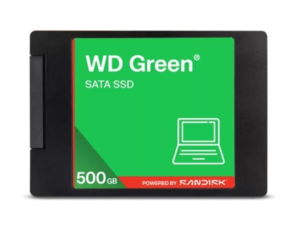 Picture of SSD|WESTERN DIGITAL|Green|500GB|3D NAND|Read speed 545 MBytes/sec|2,5"|MTBF 2000000 hours|WDS500G5G0A