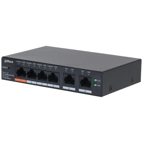 Picture of Switch|DAHUA|DH-CS4006-4ET2ET-60|Type L2|PoE ports 4|60 Watts|CS4006-4ET2ET-60