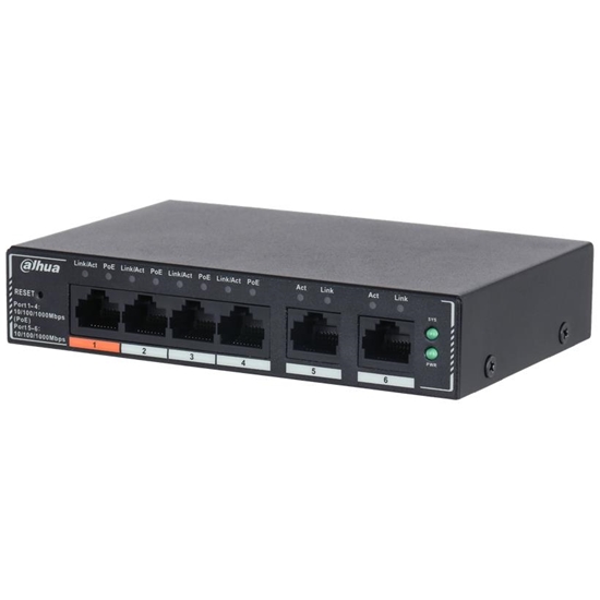 Picture of Switch|DAHUA|DH-SG4006P|Type L2|PoE ports 4|60 Watts|SG4006P