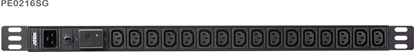 Attēls no Aten PE0216SG 0U 16A 16-Port Basic PDU mit Überspannungsschutz