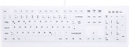 Изображение Cherry AK-C8100F-U1-W/GE tastatūra Medicīnisks USB QWERTZ Vācu Balts