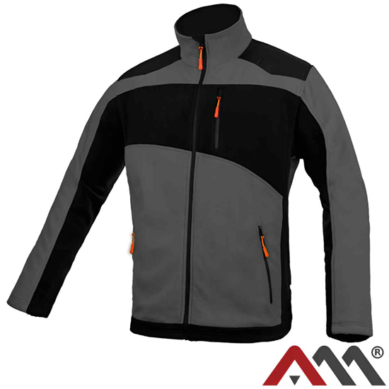 Изображение Flīsa jaka ar ravejsl. Jocker pelēka XXL