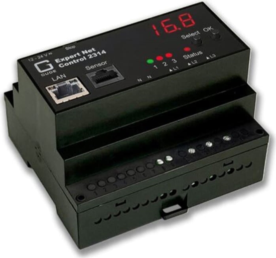 Picture of Gude 2314-1 IP-Relais Steuerung mit 3 Ausgängen und Energiemessung DIN Rail