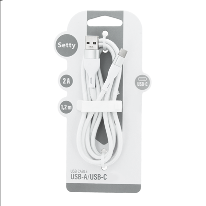Attēls no Setty USB - USB-C cable 1,2 m 2A KSA-C-1.220 white