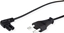 Attēls no Value Euro Power Cable, 2-pin, C/ connector 90° angled, black, 1.8 m