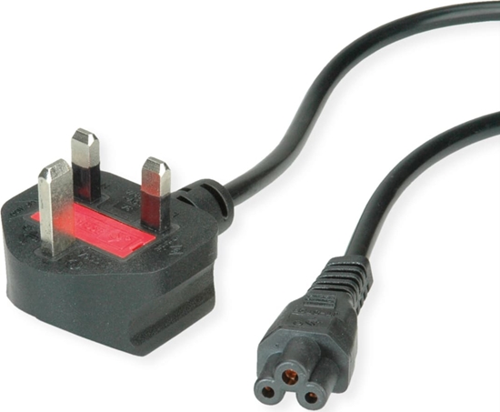 Picture of Value UK Power Cable, straight Compaq Connector, 3A, black, 1.8 m