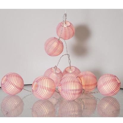 Attēls no 10 LED diožu virtene Laternas 1.35m rozā