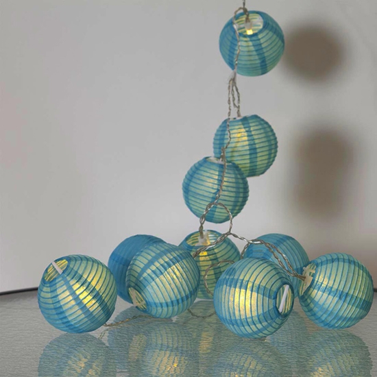 Picture of 10 LED diožu virtene Laternas 1.35m zila