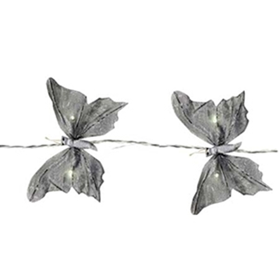 Изображение 10 LED diožu virtene-taureņi 1.2m melna/sudr.