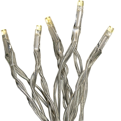 Picture of 15 LED virtene 2.1m, silti balta, 3xAA