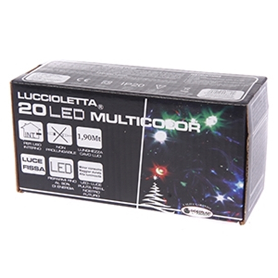 Изображение 20 LED virtene krāsaina