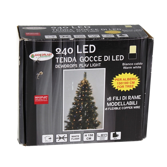 Picture of 240 LED diožu virtene, 16x1.5m, balta