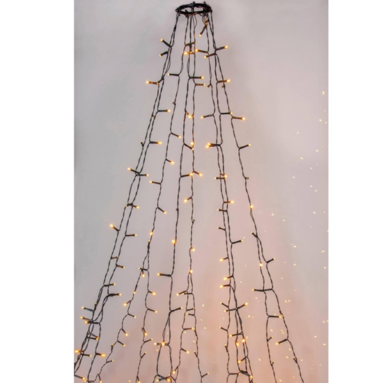 Изображение 360 LED diožu egles virtene 8x2m, dzintara