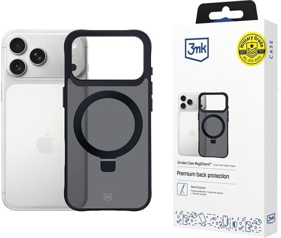 Picture of 3MK 3mk Smoke Case Mag&Stand for iPhone 17 Pro - Black