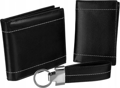 Изображение 4U Cavaldi Zestaw prezentowy: skórzane portfel, etui i brelok - 4U Cavaldi UNIW