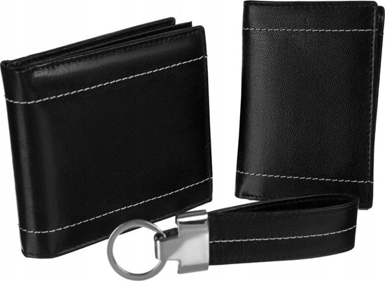 Изображение 4U Cavaldi Zestaw prezentowy: skórzane portfel, etui i brelok - 4U Cavaldi UNIW