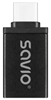 Picture of Adapteris Savio AK-80 USB-C to USB-A Black
