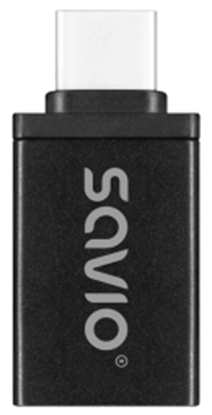 Picture of Adapteris Savio AK-80 USB-C to USB-A Black