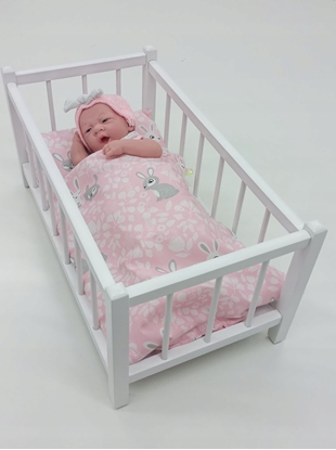 Изображение Adar Lalka bobas z polskim gosem 45cm szaro-biae ubranko 565029