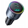 Picture of adowarka samochodowa Joyroom JR-CCN07 145W 2xUSB-C USB-A + kabel USB-C 100W - ciemnoszara