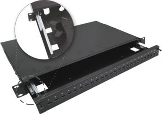 Изображение Alantec Przecznica wiatowodowa teleskopowa 24xSC simplex / 24xLC duplex 19" 1U z akcesoriami montaowymi (dawiki, opaski) ALANTEC - ALANTEC