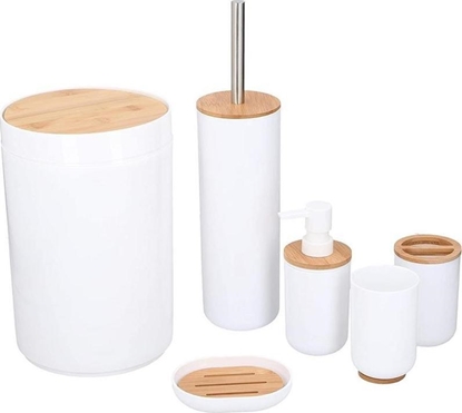 Изображение Alpina Bambusowy zestaw akcesoriów azienkowych 6 elementów