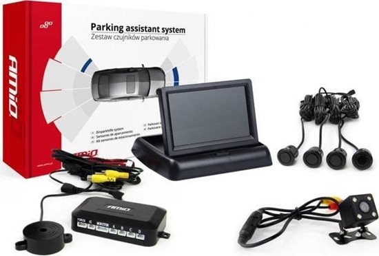 Picture of AMiO Zestaw czujników parkowania tft02 4,3" z kamer hd-315-led 4 sensory czarne "gold"