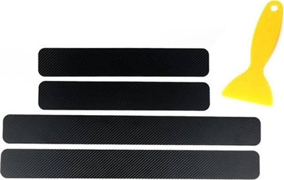 Attēls no Aptel NAKLEJKI OCHRONNE na Progi Samochodowe 4szt. czarny carbon AG759