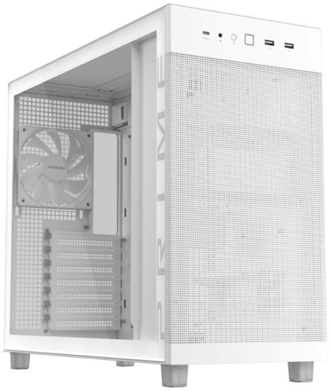 Picture of ASUS case PRIME AP303 TG WHITE, ATX, prhledná bonice,1x120mm, bílá