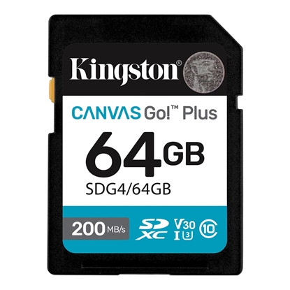 Attēls no Atmiņas karte Kingston 64GB SDXC Canvas Go Plus Gen4